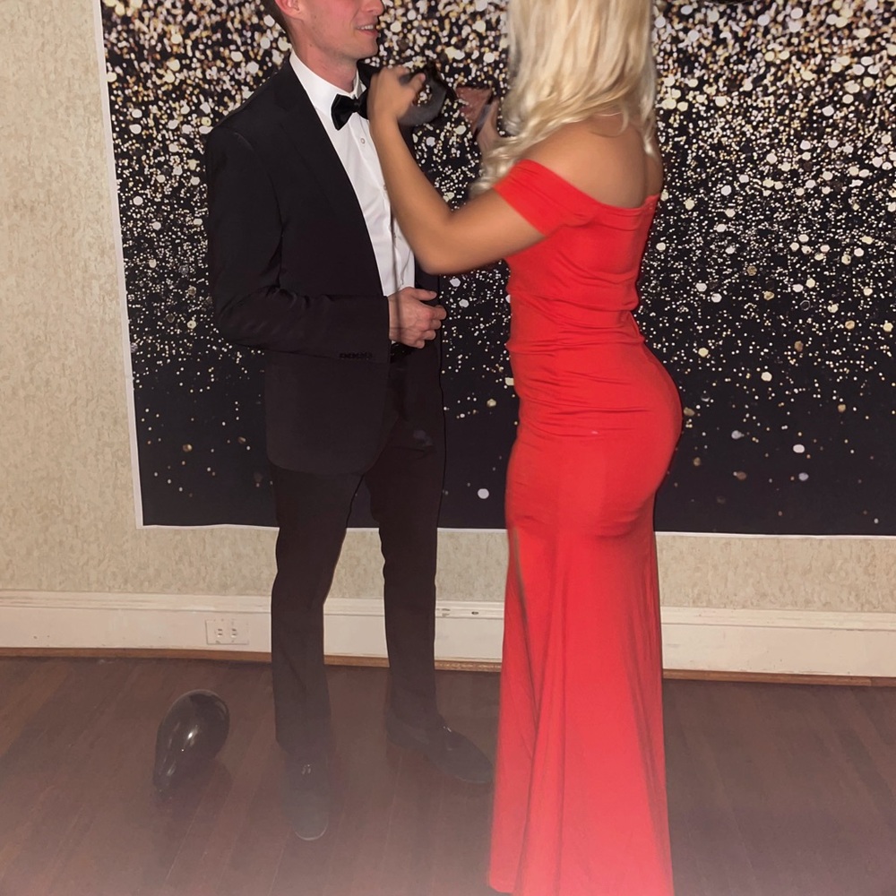 Off The Shoulder High Split Long Evening Dress - image 4